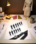 12 Pack Black Zipper Pulls Replacement Kit for quick fixes on garments, shown in a sewing crafts workspace with tools and materials.