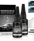 Windshield Crack Repair Kit Two Pack With 30ml Liquid Resin And UV Film Quick Fix For Chips Stars And Bullseyes All Glass Repair Tool