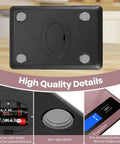 Underside of Digital Kitchen Scale for Pro Grade Precision in Cooking and Baking, Rose Gold with sensors and battery compartment
