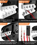 Step-by-step guide for using All In One Ratcheting 2.54mm Dupont Crimping Kit with 1600 Piece Connector Set for Maker Projects.