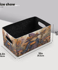 Premium Felt Collapsible Storage Bins For Shelves Heavy Duty Foldable Closet Organizers Super Snazzy Basket Set For Tight Rooms Space Saving Real Game Changer Kit, 10x6.2x4.7 inches, decorative design.
