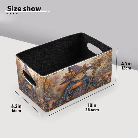 Premium Felt Collapsible Storage Bins For Shelves Heavy Duty Foldable Closet Organizers Super Snazzy Basket Set For Tight Rooms Space Saving Real Game Changer Kit, 10x6.2x4.7 inches, decorative design.