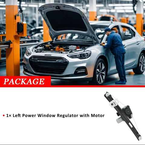 Power Window Regulator With Motor For BMW 3 Series E90 E91 2006-2012 Rear Left Driver Side shown in car repair shop