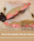 Hype Clear Shoe Shrink Wrap Bags 11X18 Inch Thick PVC Sneaker Packaging Film 100 Pack Heat Seal Wrapper on sneakers.