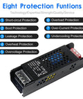Beefy 12V 10A 120W Universal Regulated Switching Power Supply From 100 To 250V AC To 12V DC Converter with protection features