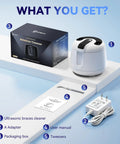 48kHz Ultrasonic Retainer Cleaner Machine For Dental Care Deep Clean Retainers Dentures Braces Mouth Guards Night Guards With Micro Bubble Cleaning Power Gentle Safe Professional Home Use Keeps Aligners Sparkling, with adapter and tweezers
