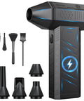 Powerful Electric Air Duster Beast With 180000 RPM Brushless Motor 3 Speed Adjustable Cordless Blower with 4 nozzles and brushes
