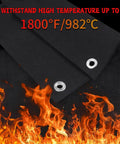 Two 12x12 Inch Welding Blankets With Cutout Opening And Snap Button Wrap For Hands Free Soldering, Flame Resistant Cloth