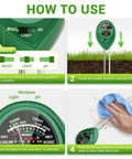 How to use 3 In 1 Soil Moisture Light pH Tester For Indoor And Outdoor Plants No Battery Needed Hydrometer Plant Probe Kit