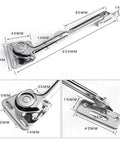 Soft Close Heavy Lid Support Hinges Zinc Alloy Hydraulic Stay For Closet Wardrobe Toy Box Left And Right 2 Pack detailed measurements