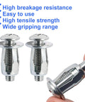 Heavy Duty M6 Hollow Wall Anchors For Thin Walls 1 Inch Long Galvanized Carbon Steel Drive Anchors Included Set Of 20 Pieces showing two anchors and one in hand.