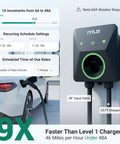 Level 2 EV Charger 48 Amp 11.5kW 240V Home Charging Station, wall-mounted with 25 ft cable and car charging
