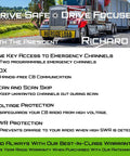 Richard II 10 Meter Amateur Radio for Truck Install 28 to 29.7 MHz, OEM Size Fit, truck on highway with radio features listed