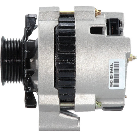 Side view of Professional NEW Beefed Up Alternator For Cars And Trucks With One Hundred Percent Fresh Internal Components.