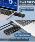 Wireless HD Transmitter And Receiver With 4K Decode 1080P Output next to laptop with upgraded LED status display.