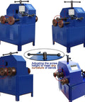 Heavy Duty Electric Pipe Tube Bender Machine With 17 Die Set For Round And Square Metal Steel Tube Bending 5/8 To 3 Inch shown from multiple angles.