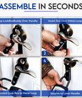 Secure Lock Box Attachment For Lever Handles Perfect For Realtors Vacation Rentals And Real Estate Pros With Code Access in assembly steps