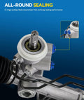 Close-up view of rack and pinion showing sealing features, used for Rack And Pinion Direct Bolt In Replacement For 2005 2008 Uplander FWD