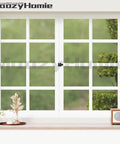 Heavy Duty Self Closing Gate Latches Matte Black Rust Proof Slide Bolt view from outside window with modern design and plants.