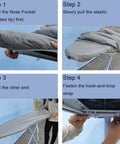 Installing Extra Wide Ironing Board Cover And Pad 18 By 49 Inches with Thick Padding and Elastic Edge in four steps