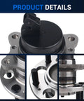 Premium Rear Wheel Hub Assembly For 2014 To 2019 Kia Soul And Soul Ev Drop In Replacement 52750B2050 close up of hub with ABS connector and bolt fittings.