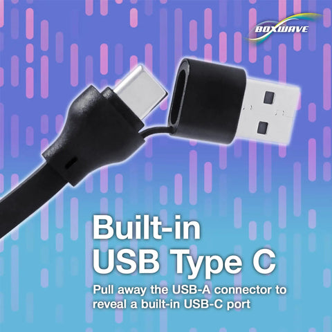 Dope Retractable USB C Cable For Motion Boom Speaker 100W Fast Charge 3 In 1 USB C USB A Micro USB Five Preset Lengths From 10 To 42 Inches Tangle Free Portable Charger Cord Jet Black, built-in USB-C connector
