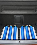 Car trunk with PVC Scuba Dive Cylinder Tank Rack Holder For Cars, Keeps 3 Tanks From Rolling, 20 Inch Long By 2 Inch Diameter Tubes
