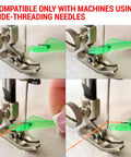 20 Piece Fish Mouth Needle Threader Set For Side Threading Sewing Machines And Hand Sewing Includes 16 Machine Threaders