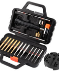 Pro Grade Punch Set With Brass Punches, Steel Pin And Roll Pin Punches, Bench Block, Hammer With Detachable Heads in case