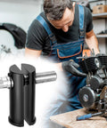 Mechanic using Bearing Removal Tool And Neck Bearing Race Remover For Motorcycle Neck Bearings 1-1/8 To 2-5/8 Inches Inner Diameter