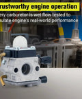 Carburetor Replacement Kit for FS45 FS38 FS55R FS55 FS46 HL45 FS45C FS46C FS55C FS55RC KM55 KM55R displayed in lab environment