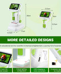 Kid Friendly Digital Microscope With 4 Inch HD Screen Totally Portable 2 In 1 Desktop Handheld Miniscope design features