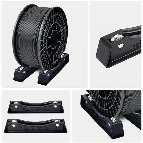 Slick Dual Reel Stand For 3D Printers With Ball Bearing System And Premium Anti Slip Silicone Pad Guaranteeing Smooth Filament Feeding Quick Mount Compatible With Pla Abs Tpu Top Shelf Gear