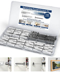 120 Piece Self Drilling Drywall Anchors With Rust Resistant Stainless Steel Screws Heavy Duty Wall Anchor Kit For Hollow Walls Sheetrock in storage case.
