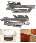2 Pack 80 Degree Stainless Steel Sprung Hinges For Cabinet Doors Lift Up Top Flap Hinges Hardware Heavy Duty Drawer And Cabinet Support Easy Install Rust Resistant Kitchen DIY Organizer Upgrade shown in applications