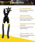 Long Handle Revolving Leather Hole Punch Kit with ergonomic handles and rust-resistant coating next to product features
