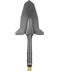 Close up of blade on Long Reach Garden Spade Shovel With 58 Inch Fiberglass Handle And 9 By 11 Inch Beveled Blade Cushioned Grips