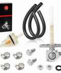8Mm Gas Tank Fuel Valve Petcock Kit 16950 KT0 831 16950 KCY 671 with clamps, oil pipes, filter, hardware for XR bikes