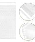 Self Seal Bubble Bags 100 Pack Reusable PE Cushioning Pouches With Self Adhesive Closure For Quick And Easy Packing And Shipping Electronics Glassware Fragile Items shown with close-up details