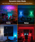 Dynamic color modes with Color Changing LED E12 Candelabra Bulbs With Remote Plug In 120V RGB Plus 2700K Warm White 40W Equiv
