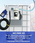 Workhorse 110 Volt Def Transfer Pump Kit 10 Gpm with flow meter, hose, and nozzle for diesel fluid transfer.