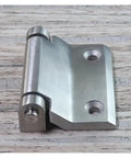 Overlay Cabinet Door Hinge Heavy Duty 304 Stainless Steel With Brushed Finish for kitchen cabinets lying on wood surface