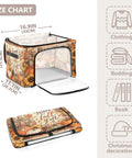 Game Changing Foldable Storage Tote With Clear Front Window And Dual Zipper Access For Quick Grabbing Steel Reinforced Base, 16.9 x 11.4 x 10 in.