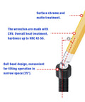 Two Pack 5/32 Ball End Hex Key Allen Wrench Set 5.67 Inch L Shaped Long Arm S2 Steel Chrome Finish showing 25 degree tilt