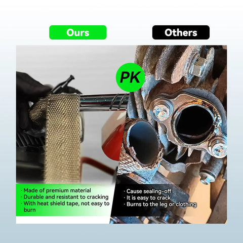 Comparison of our Upgrade Header Exhaust Pipe Kit For Predator 212cc 196cc 224cc Engines with another model, showing durability differences.
