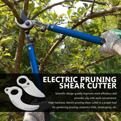 Heavy Duty Replacement Blades For Electric Pruning Shears, Four Piece Carbon Steel Pruner Knife Set, solid build cutting branches off a tree.