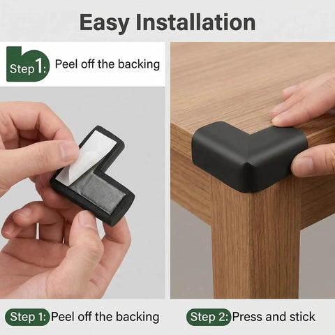 Built Different Rubber Bed Frame Corner Guards Set Of Four For Baby Proofing Nursery Edge Bumpers installation steps on furniture.