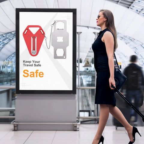 Display of Portable Door Lock For Travel And Home Security Easy Install Defender Latch For Hotels And Apartments Safe From Inside