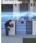 Premium Battery Powered Smart Doorbell Camera With Crisp Retinal 4K Footage, Dead On 10x Zoom, Legit Night Vision, Quick Swap Power Pack, And Rock Solid Front Porch Security capturing 3D motion detection on porch.