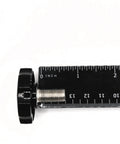 Heavy Duty 3/8 By 24 Fine Thread Thumb Screws With Black Round Knurled Knobs and Lock Tight Ergonomic Grip 304 Stainless Steel Clamping Bolts For Router Tables and Shop Jigs Zero Sweat Adjustments 2 Pack with ruler